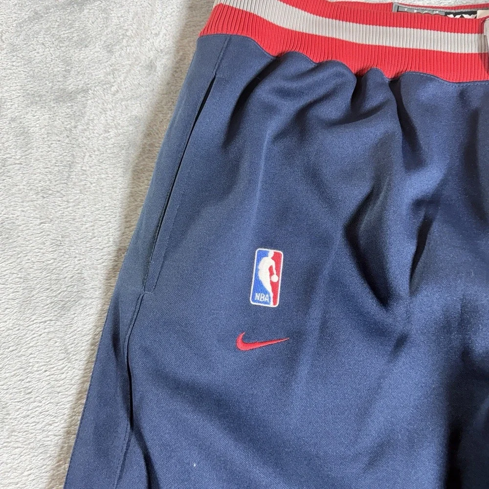 NIKE Team New Jersey Nets Y2K Vintage NBA Warm Up Pants XXL Snap Button Ankle